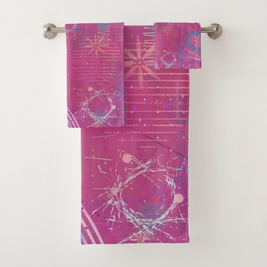Roze Dromen Abstract  Bad Handdoek (Insitu)