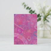 Roze Dromen Abstract  Briefkaart (Staand voorkant)