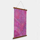 Roze Dromen Abstract  Hangend Wandkleed (Gebogen)