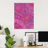 Roze Dromen Abstract Poster (Thuiskantoor)