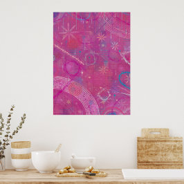 Roze Dromen Abstract  Poster