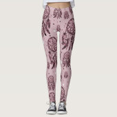 Roze dromenvanger leggings (Voorkant)