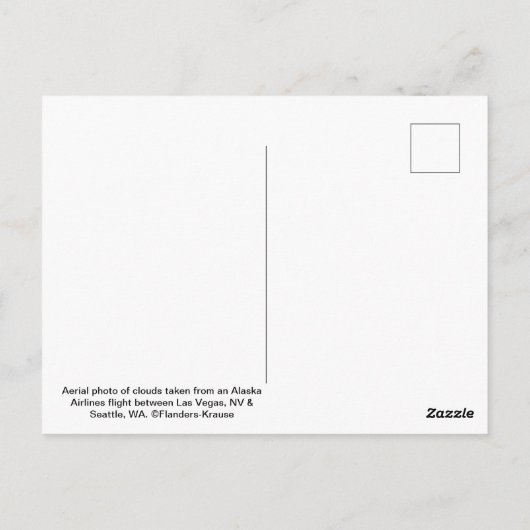 Roze dromerige luchtwolken postzegel. briefkaart (Achterkant)