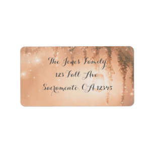 Roze dromerige rustieke bos bruids douche uitnodig etiket