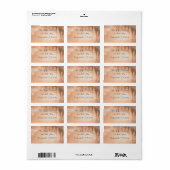 Roze Dromerige Rustieke Bos Bruidsdouche Uitnodigi Etiket (Full Sheet)