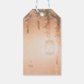 Roze Dromerige Rustieke Bos Favor Cadeaulabel (Achterkant)