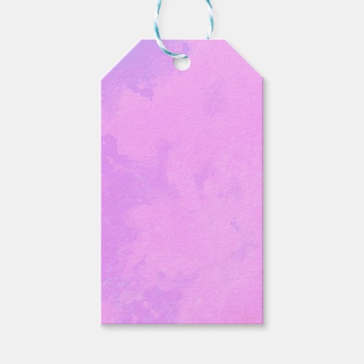 Roze Dromerige Wolk Effect  Cadeaulabel (Voorkant)