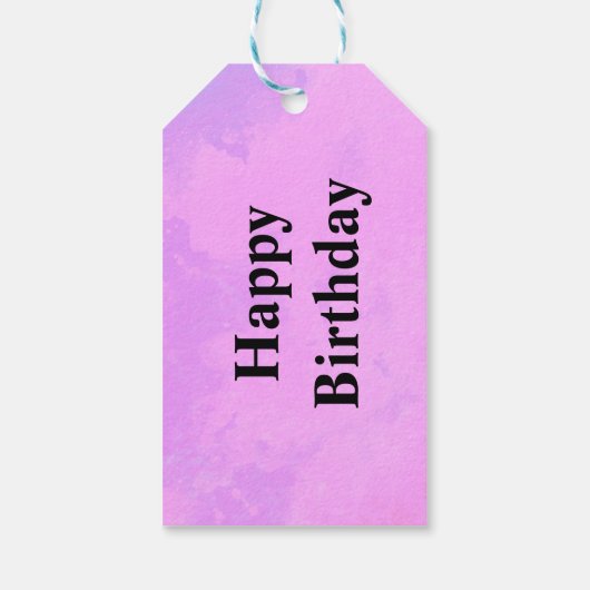 Roze Dromerige Wolk Effect Cadeaulabel (Achterkant)