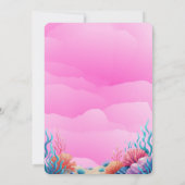 Roze Dromerige Zeemeermin Onder het Zeeen Baby sho Kaart (Achterkant)