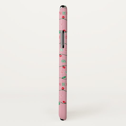 Roze, droog en helder kerstlicht Case-Mate iPhone case (Achterkant / rechts)