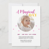 Roze droom eenhoorn partij kaart (Achterkant)