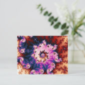 Roze droom - Fractal Briefkaart (Staand voorkant)