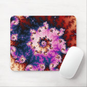 Roze droom - Fractal Mousepad Muismat (Met muis)