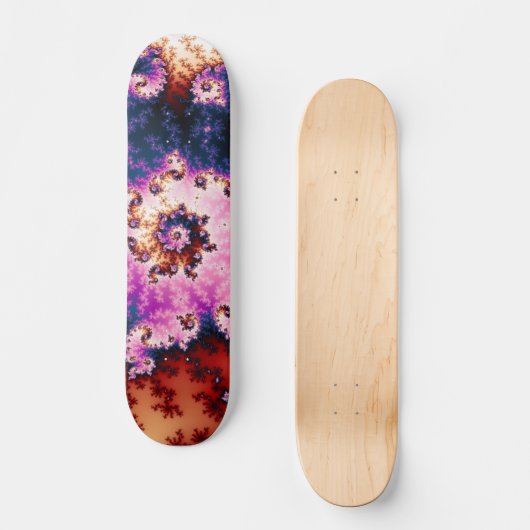 Roze droom - Fractal Skateboard (Voorkant)