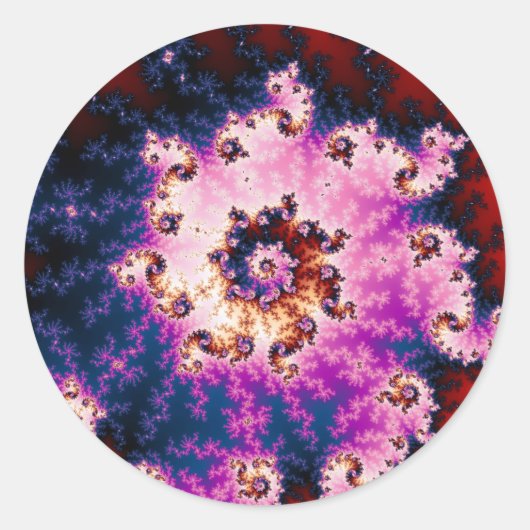 Roze Droom - Fractal Sticker (Voorkant)