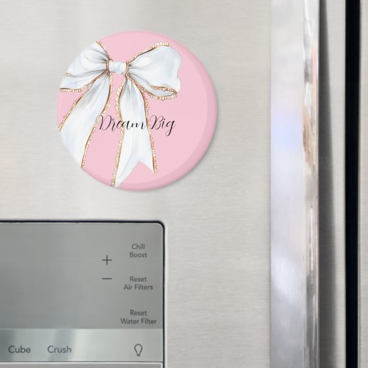 Roze droom grote witte strik magneet (Insitu (Koelkast))