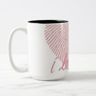 ROZE DROOM | I Love U Tweekleurige Koffiemok