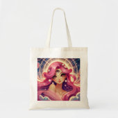 Roze droom verlichting ontwaakt elke dag Canvas ta Tote Bag (Voorkant)