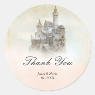 Roze Droombare Sprookjes Verhaalboek Kasteel Prins Ronde Sticker