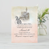 Roze droomdroog Fairy Tale Storybook Castle Sweet  Kaart (Staand voorkant)