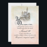 Roze droomdroog Fairy Tale Storybook Castle Sweet  Kaart<br><div class="desc">Pas met om het even welke tekst voor OM HET EVAL aan.</div>