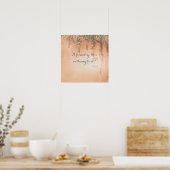 Roze droomdroombijster voor het bos poster (Keuken)