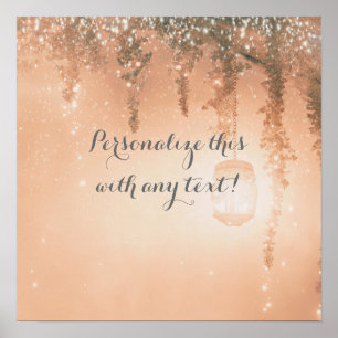 Roze droomdroombijster voor het bos poster