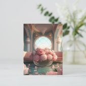 Roze droomkamer briefkaart (Staand voorkant)