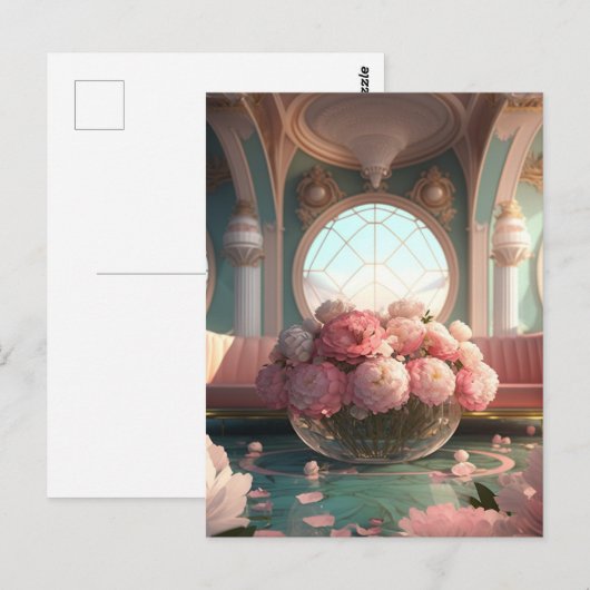 Roze droomkamer briefkaart (Voorkant / Achterkant)