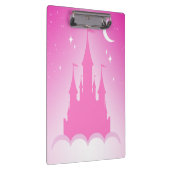 Roze droomkasteel in de wolkenkraam klembord (Rechts)