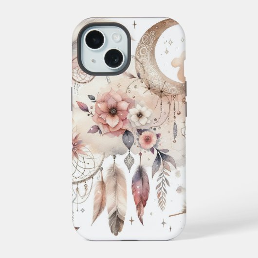 Roze Droomvanger iPhone 15 Case (Achterkant)