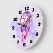 Roze droomvanger op Paarse Waterverf Grote Klok (Hoek)