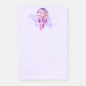 Roze droomvanger op Paarse Waterverf Post-it® Notes (Voorkant)