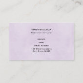 Roze droomvanger op Paarse Waterverf Visitekaartje (Achterkant)