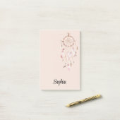 Roze Droomvanger Post-it® Notes (Op bureau)
