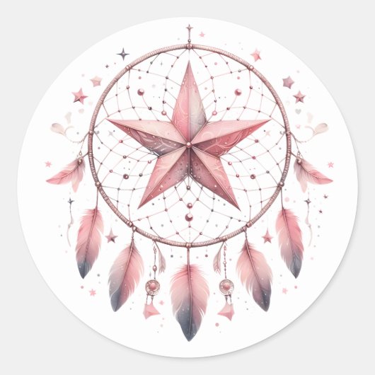 Roze Droomvanger Stickers (Voorkant)