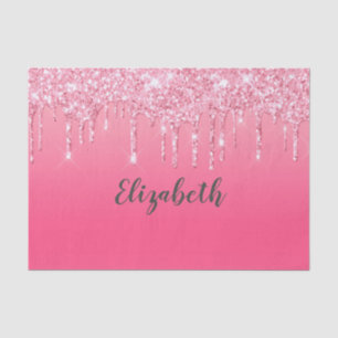 Roze Druipende Glitter Meisjesachtig Trendy Chic B Tissuepapier