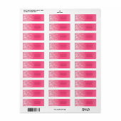Roze Druipende Glitter Meisjesachtige Trendy Chic Etiket (Full Sheet)