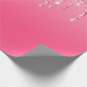 Roze druipende glitters verjaardag bruidsfeest cad cadeaupapier (Hoek)