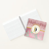 Roze druipende glitterschoonheid balletdanseres notitieboek (Binnen)