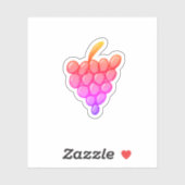 Roze druiven sticker (Vel)