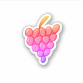 Roze druiven sticker (Voorkant)