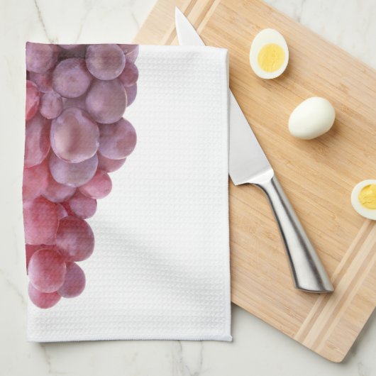 Roze druiven theedoek (Quarter Fold)