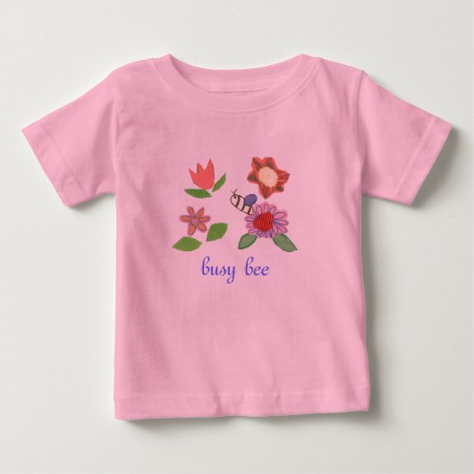 Roze drukke bij shirt (Voorkant)