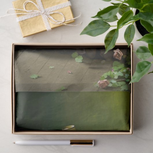 Roze drukknop tissuepapier (Geschenk)