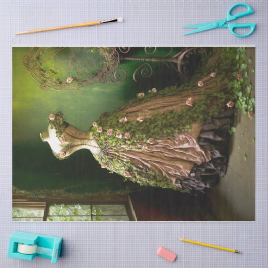 Roze drukknop tissuepapier (Craft)