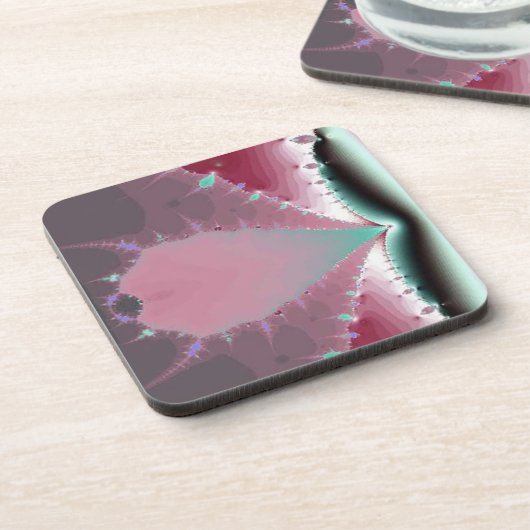 Roze drukpunt drankjes onderzetter (Linkerzijde)