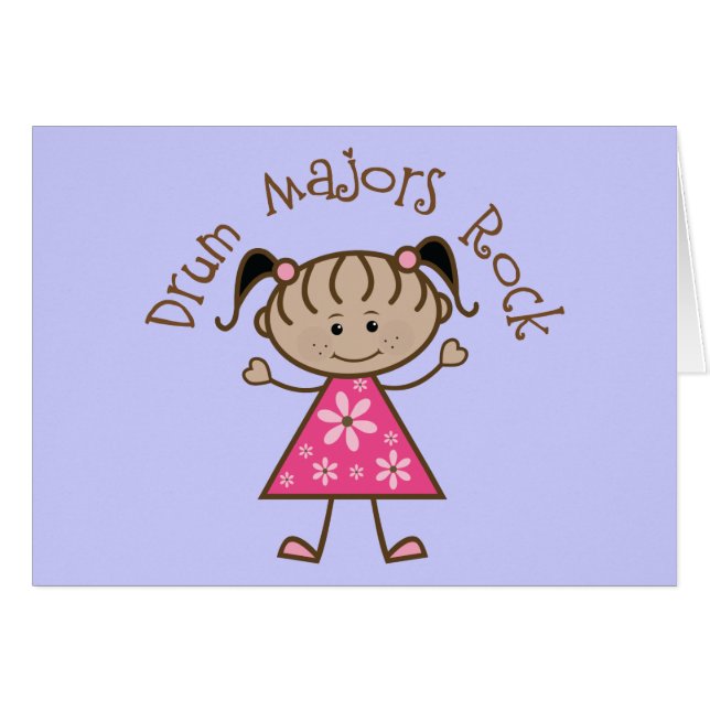 Roze drum Majors Rock Stick Figuur (Voorkant Horizontaal)