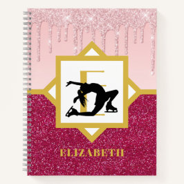Roze druppelaar afbeelding Skater Ice Dancer Notitieboek