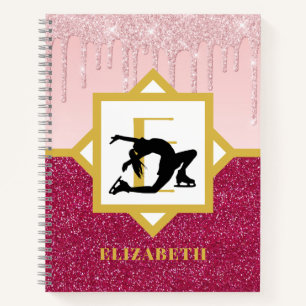 Roze druppelaar afbeelding Skater Ice Dancer Notitieboek